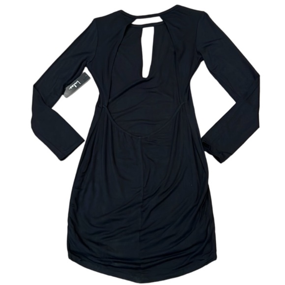 NWT Lulus Cutout Hole Little Black Mini Dress Fitted Bodycon, Size Large, Party - Picture 7 of 16